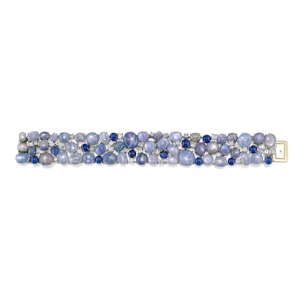 Platinum Star Sapphire - Sapphire Bracelet