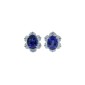 Platinum 10.12ct Cornflower Blue Sapphire Entourage Earrings