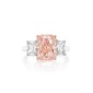 Fancy Orangy Pink Diamond Ring