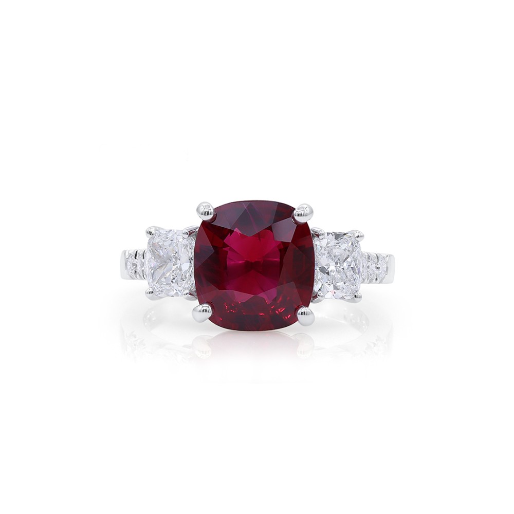 Platinum 3.11ct Ruby Ring